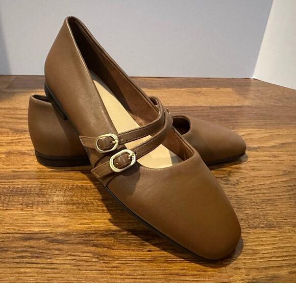 Bella Vita Women's Leather Daven Mary Jane Flats – Brown – Size 7.5 – NWOB - Picture 1 of 10